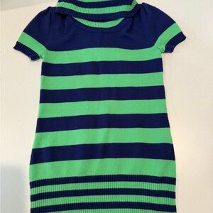 Takeout Kids Casual Dress in Navy and Lime